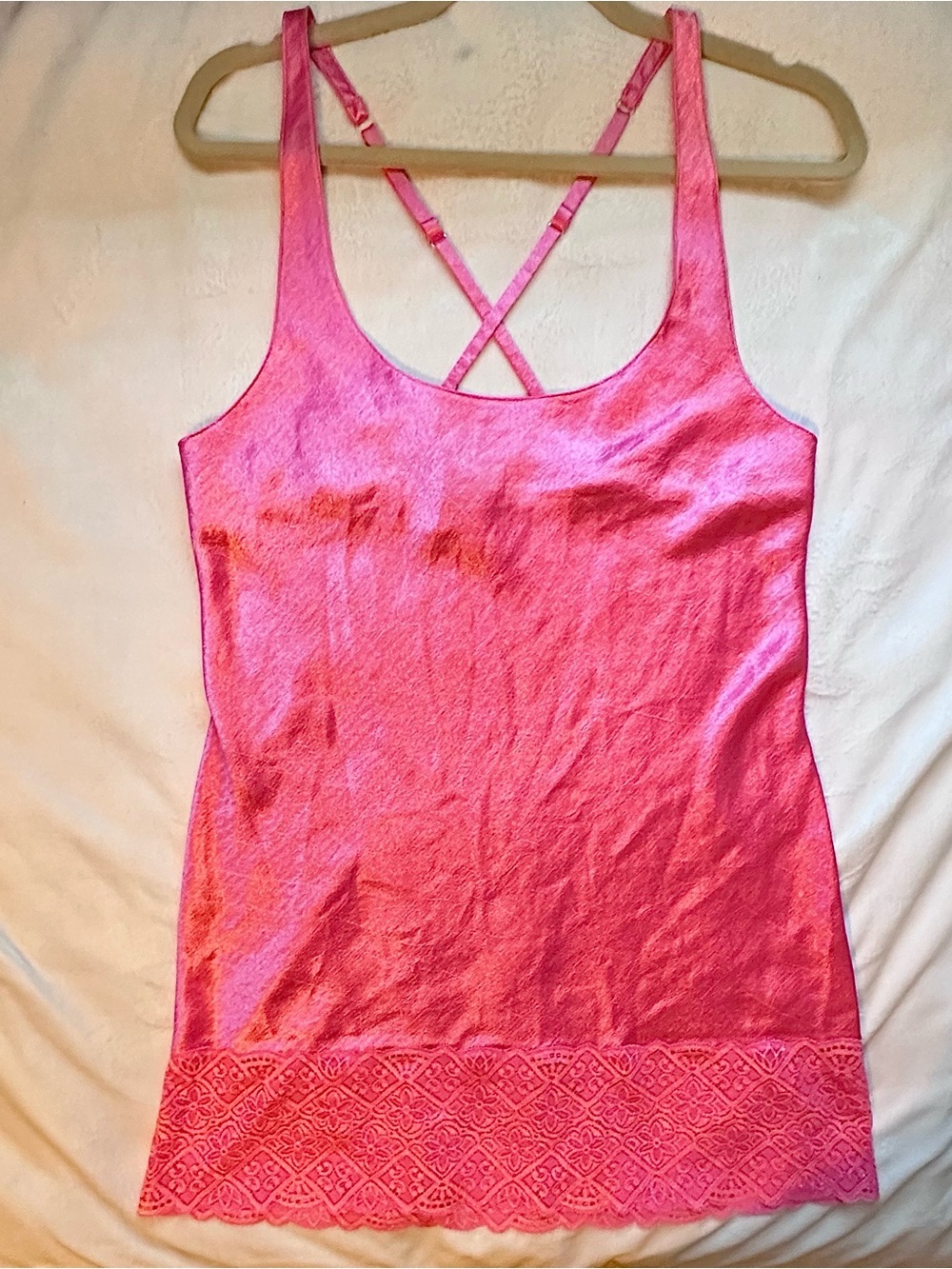 Vintage Victorias Secret Gold Label Pink Nightie Gown M Satin Slip Dress Barbie